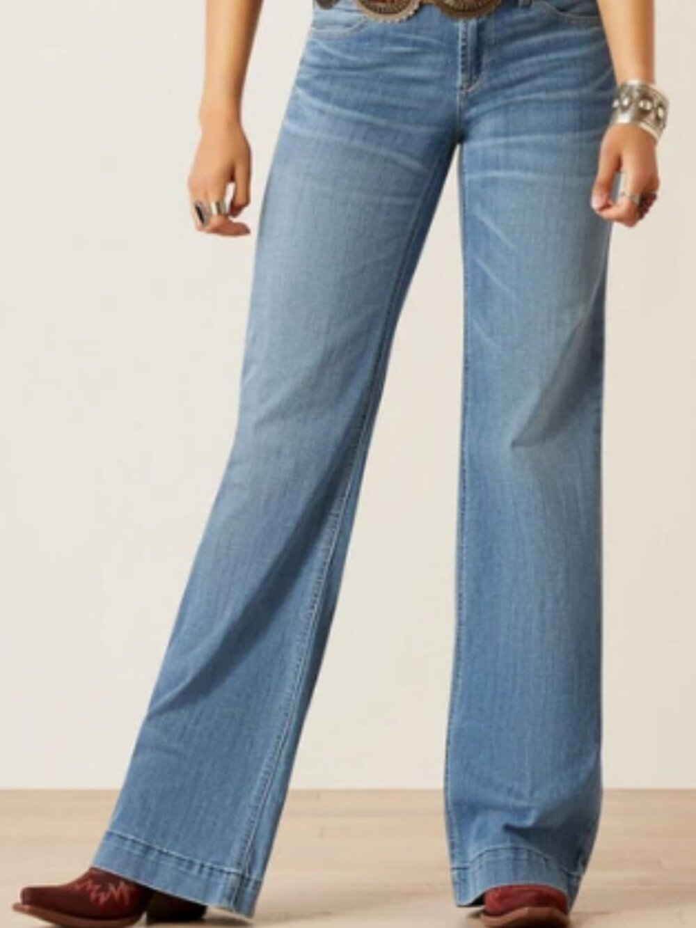 Ariat Size 16WL Perfect Rise Milli Trouser Jean Tennessee Wash VGUC